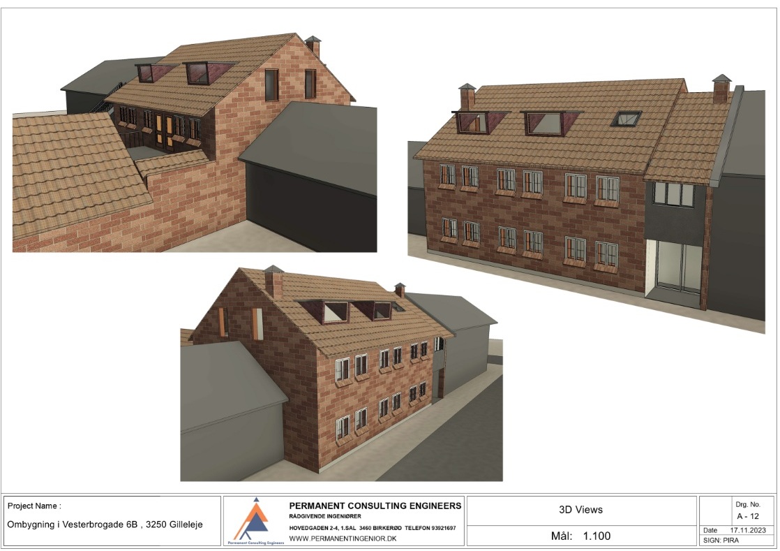 3D visualisering af ombygning i Gilleleje